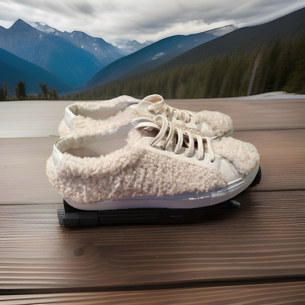 Antenora Women's Shearling Sneaker Luxury Designer Handmade Italy